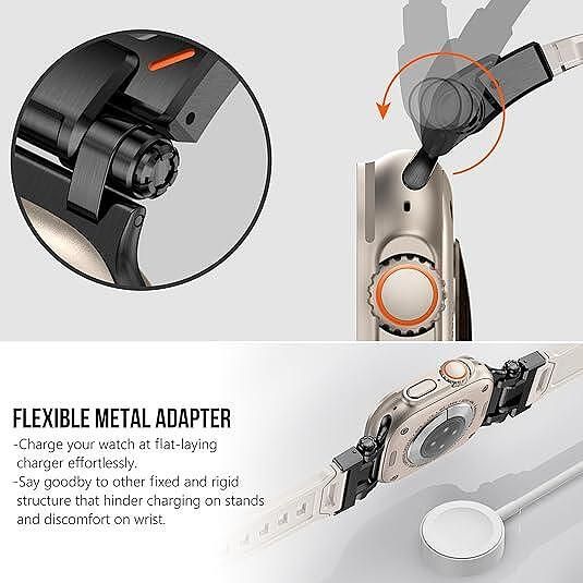 Tech-protect delta pro каишка за apple watch ultra 1/2 - sand/black