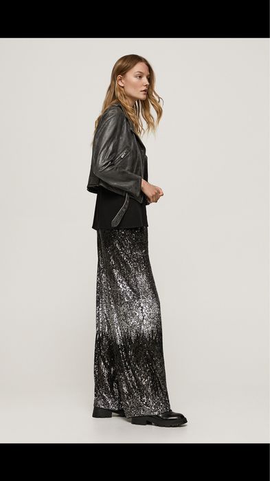 Jachetă biker de piele