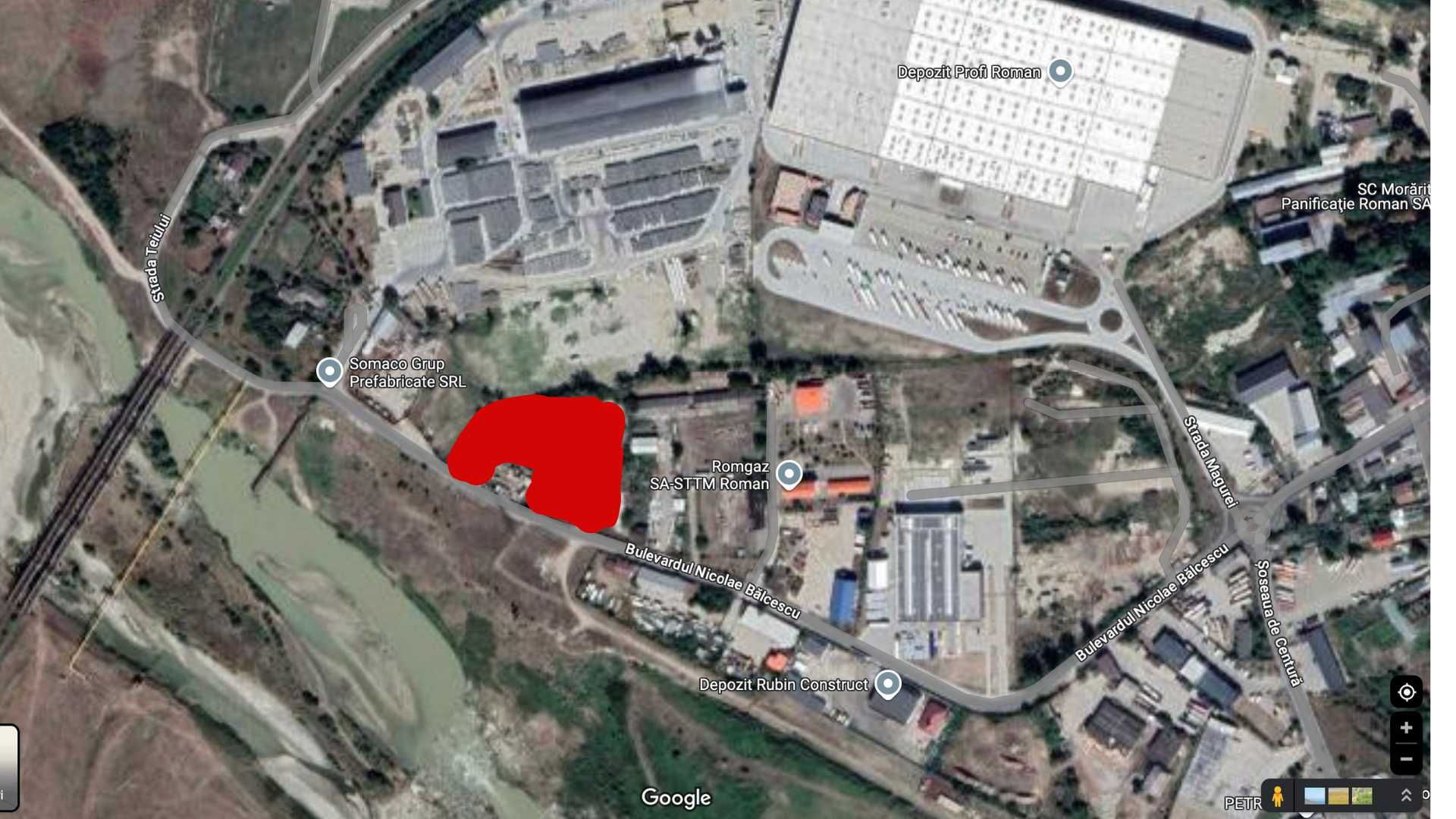 Teren 10.000 mp, ideal pentru hale industriale, centura Roman