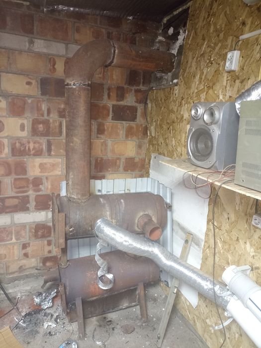 Печь буржуйка для отопления гаража , бокса, мастерской