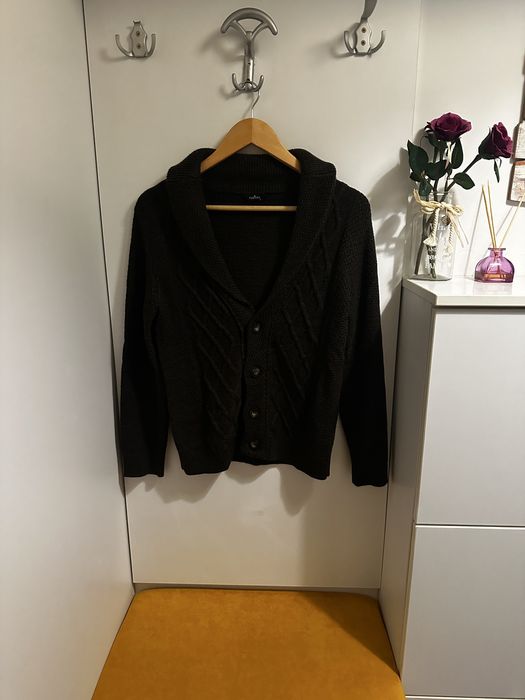 Cardigan bărbătesc gri închis Tudors,mărimea S, 30% lână