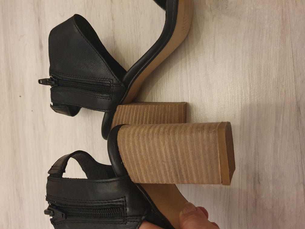 Sandale noi, piele naturală, Bagatt