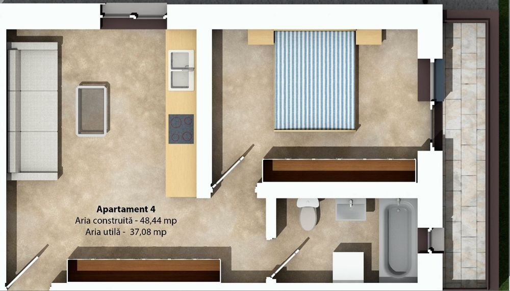 Apartamente noi în zona centrala.
