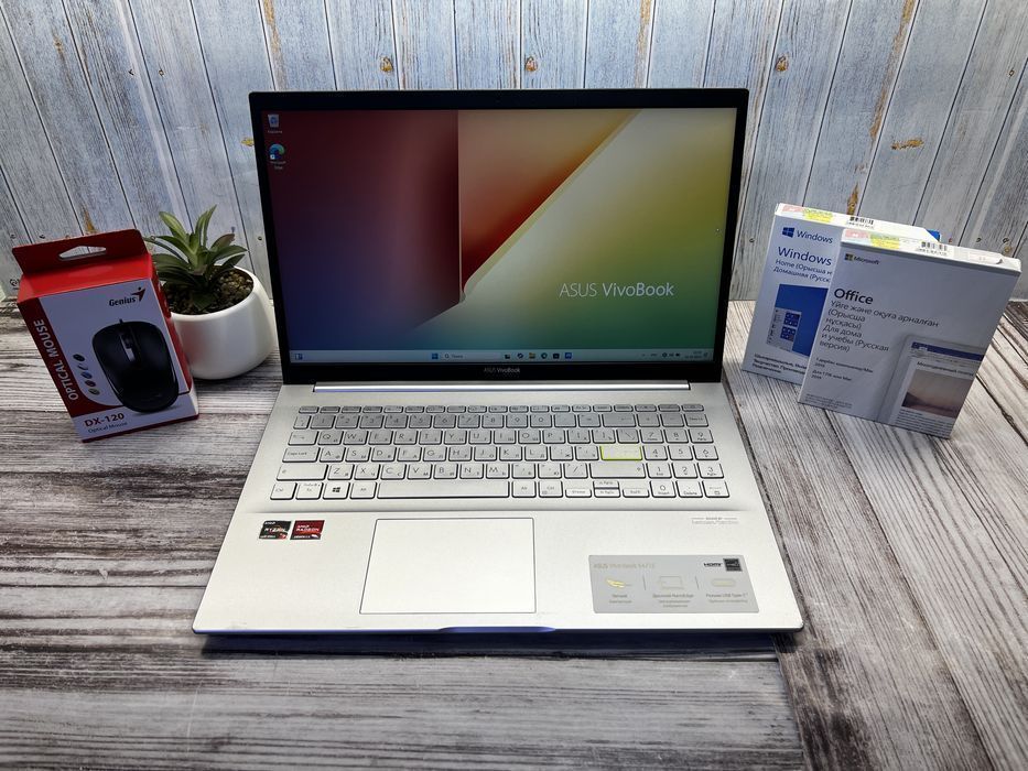 Ноутбук для работы и бизнеса ASUS VivoBook S15 | Ryzen 7-5700U | 8GB