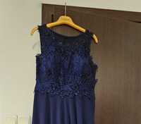 Официална рокля тъмно синьо размер М