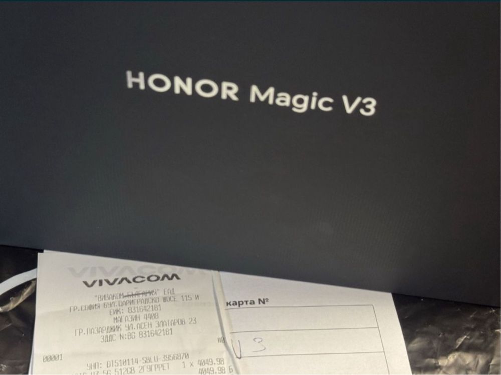 КАТО НОВ 512GB Honor Magic V3 Vivacom Гаранция 2027 г. Green