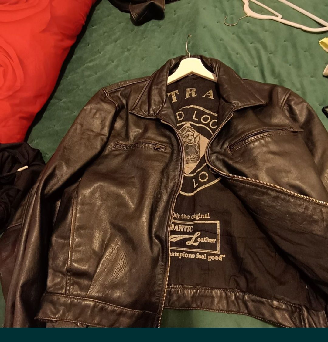 Geacă de piele model aviator Xl