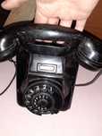Telefon vechi de perete ebonita