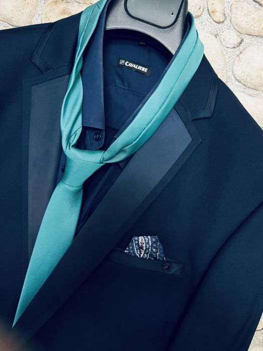 Costum Agiboss masura 58 + camasa si cravata Cavalliere/90-95 kg