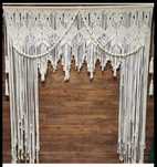 Perdea lucrata manual, Material -MACRAME- Montare SINA & GALERIE