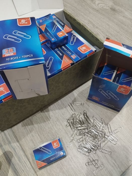 Скрепки 28 мм металлические