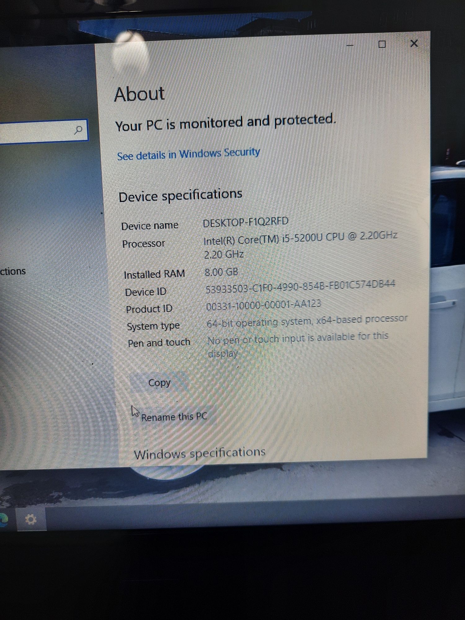 Laptop lenovo i5 80E5 G50-80, 8GB RAM SSD 120