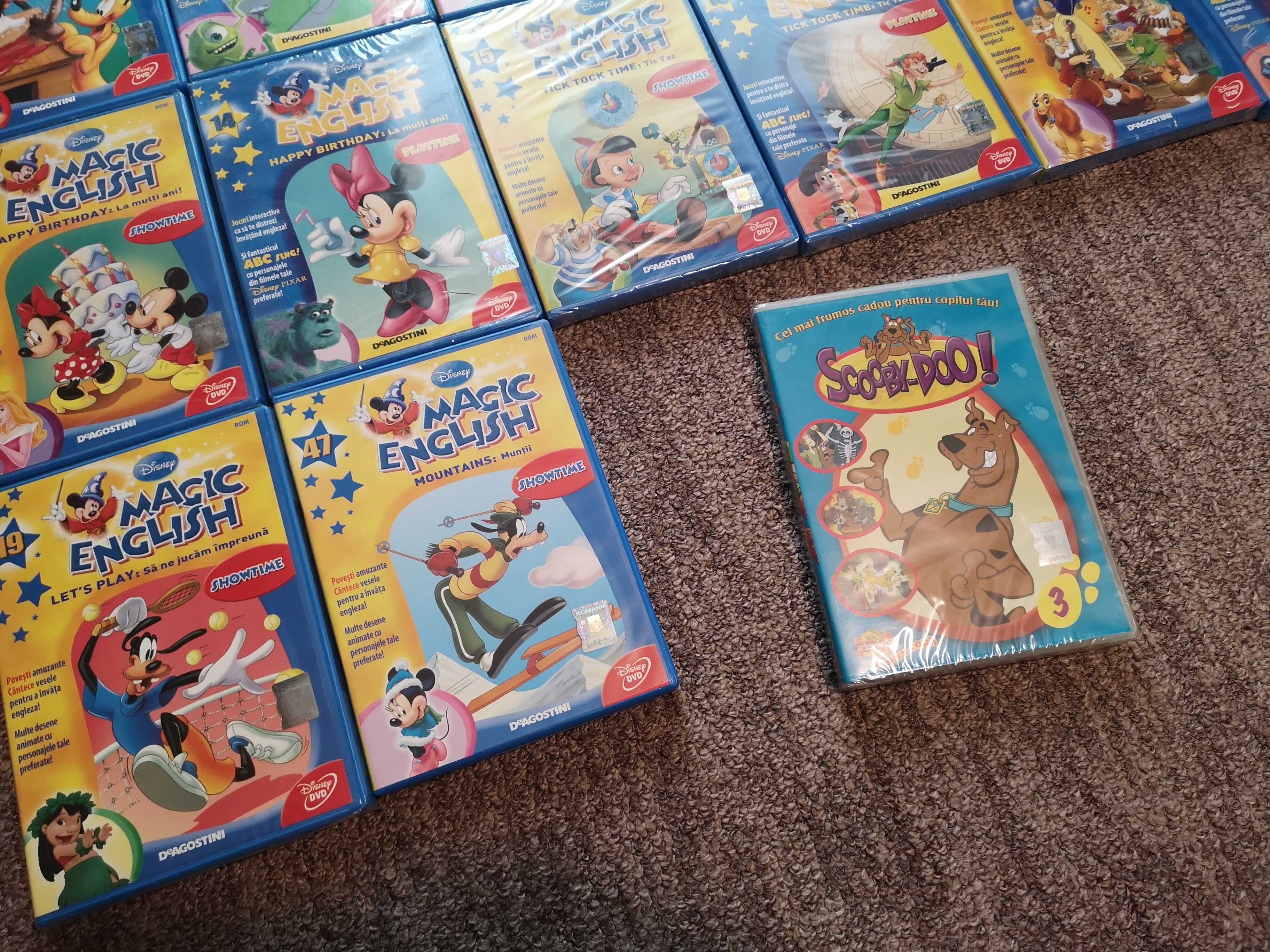 Vând colecție Magic English Disney, limba engleză copii la 4 Lei/DVD