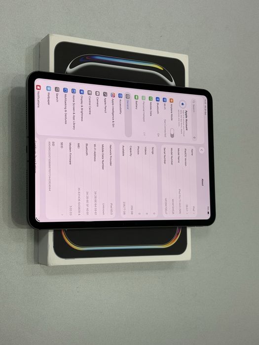 Ipad Pro 11, M4, 2024, 256 gb, WiFi+Cellular, 5G,Space Black, la cutie