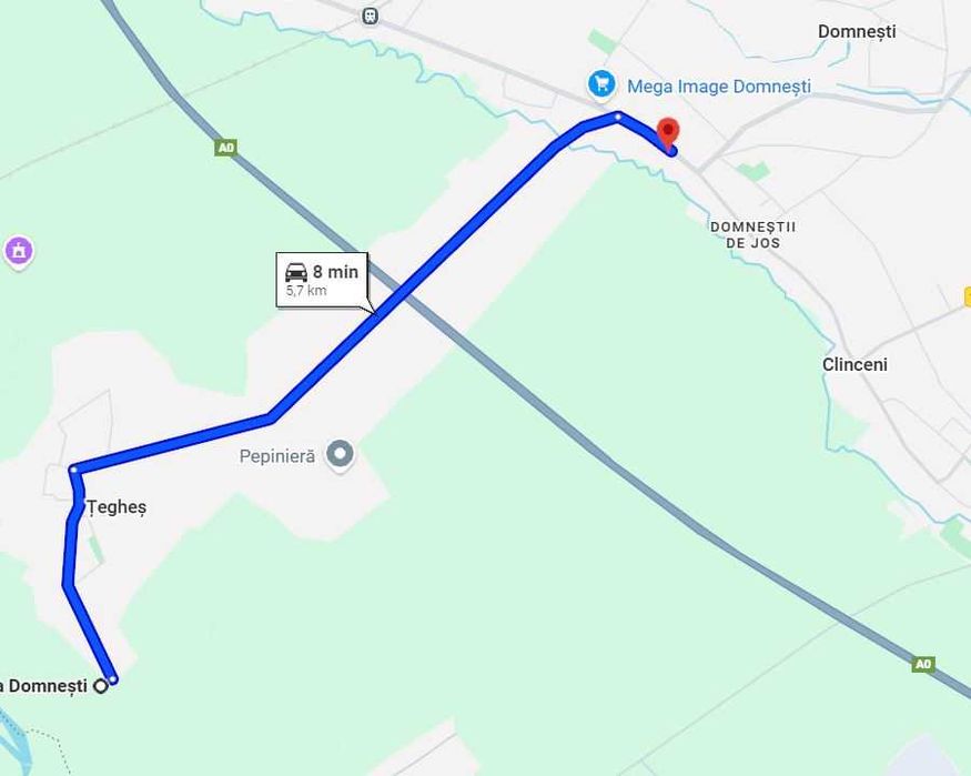 Teren intravilan – Teghes Ilfov, lângă pădure și A0