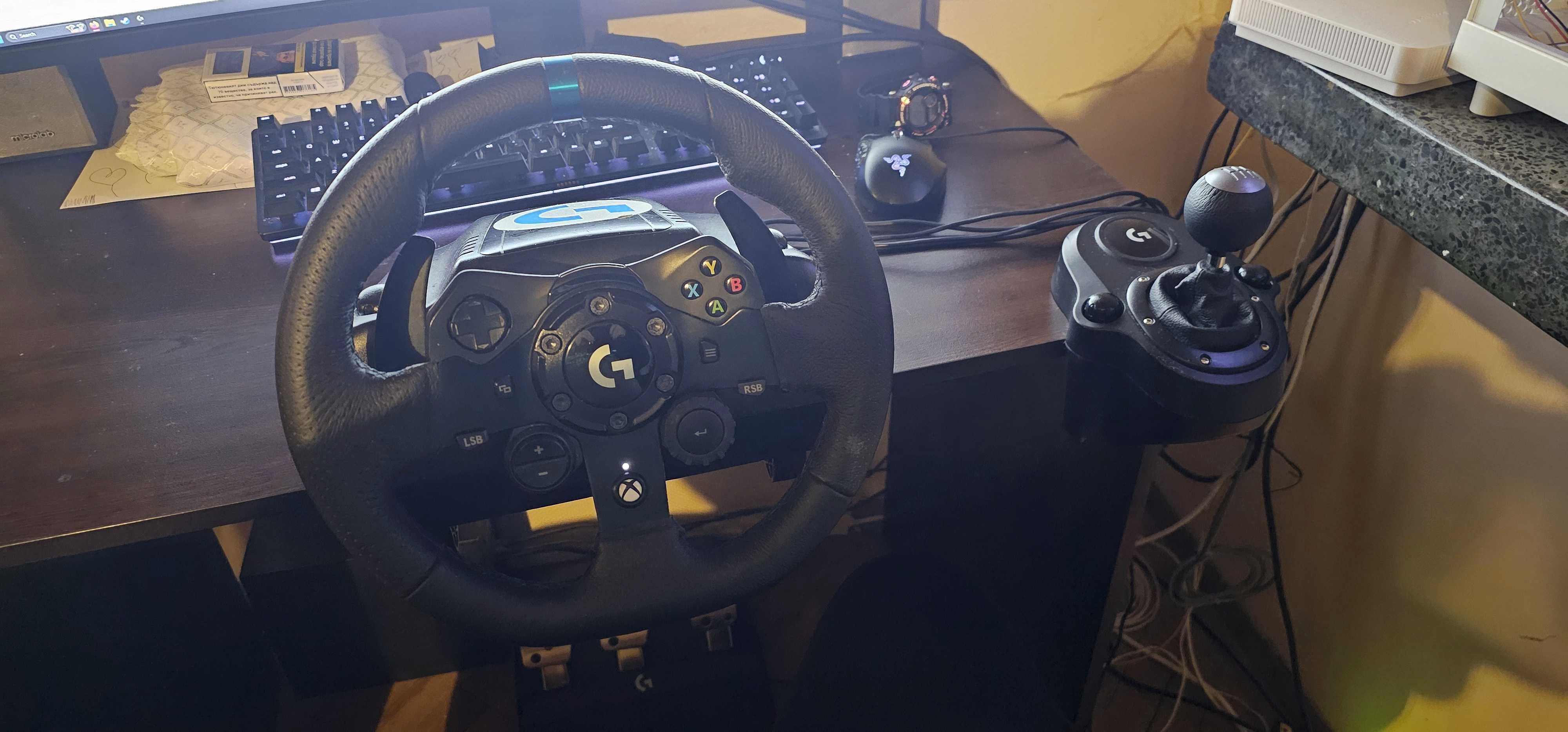 Logitech G923 +SHIFTER като G29