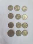 12 monede de argint pur