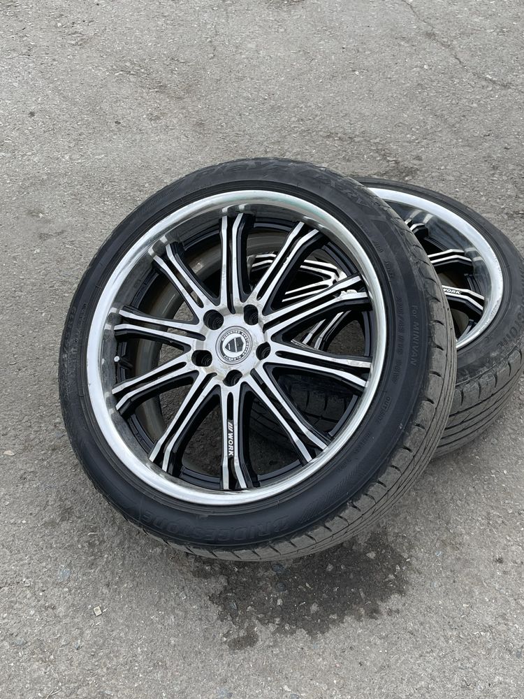 Диски с шинами. WORK R19 + Bridgstone