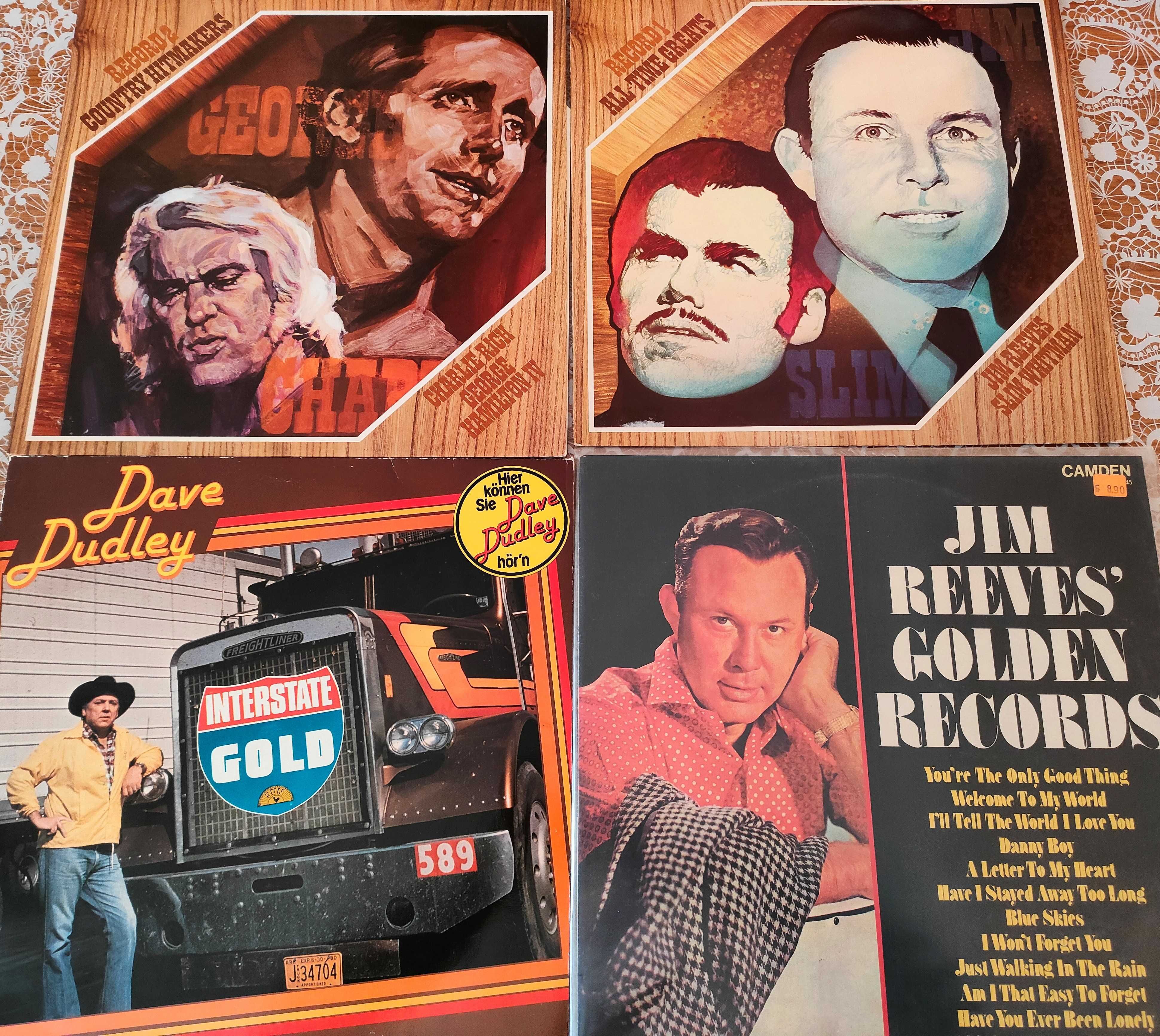 Vinil/vinyl - Country- Jim Reeves,Dave Dudley,George Hamilton,Selectii