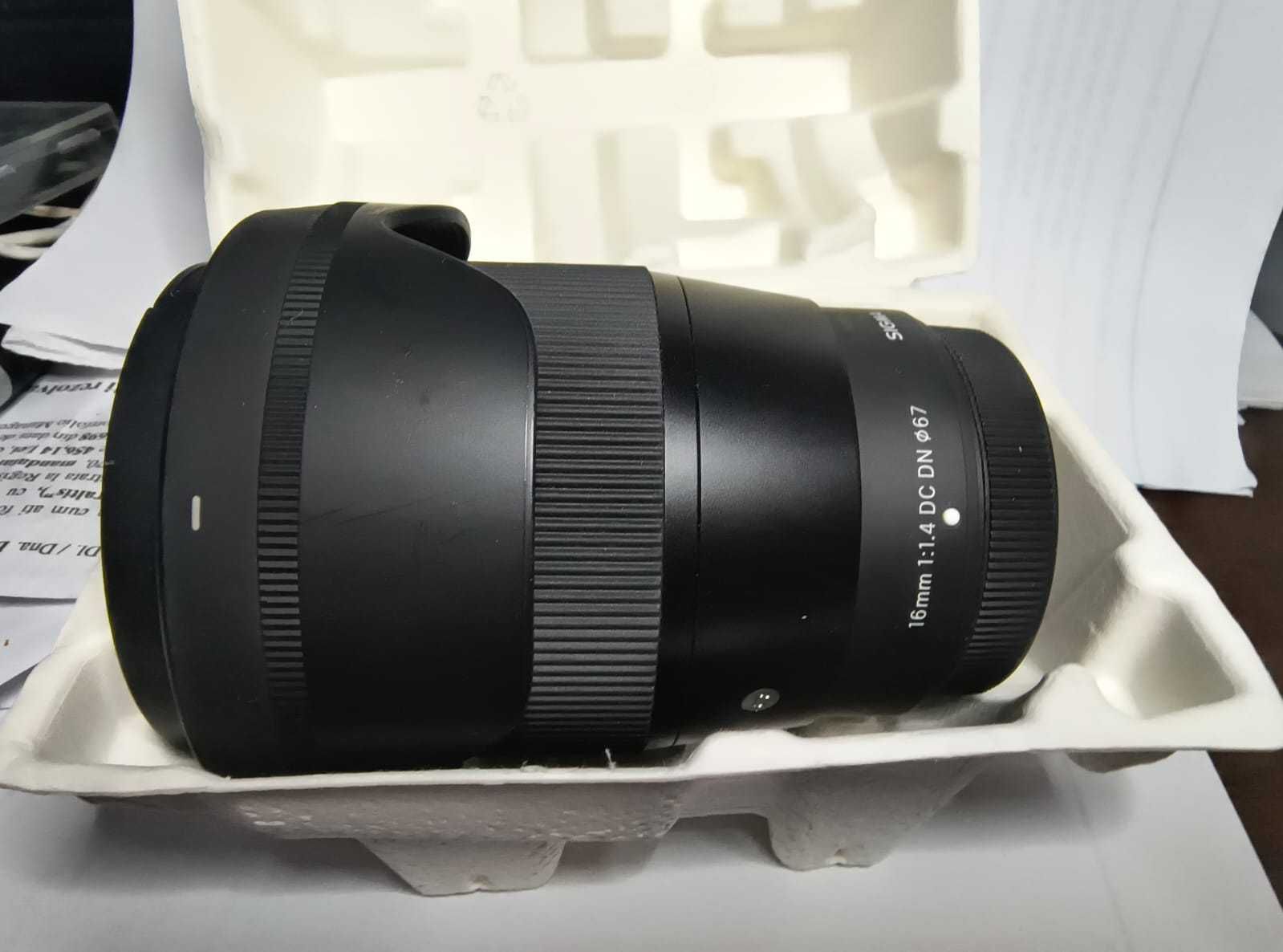 Vand lentila Sigma  16mm f1,4 montura Fujifilm FX
