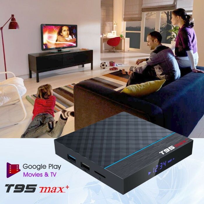 Тв бокс T95MAX+ CPU: Amlogic S905X3 4/32GB Tv Box android 9 tv box