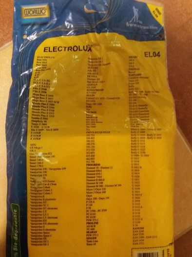 saci aspirator EL04 / Electrolux si alte modele