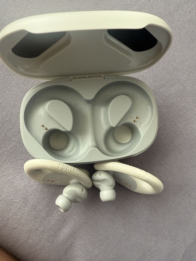 Безжични слушалки JBL - Endurance Peak 3, TWS, бели/сиви