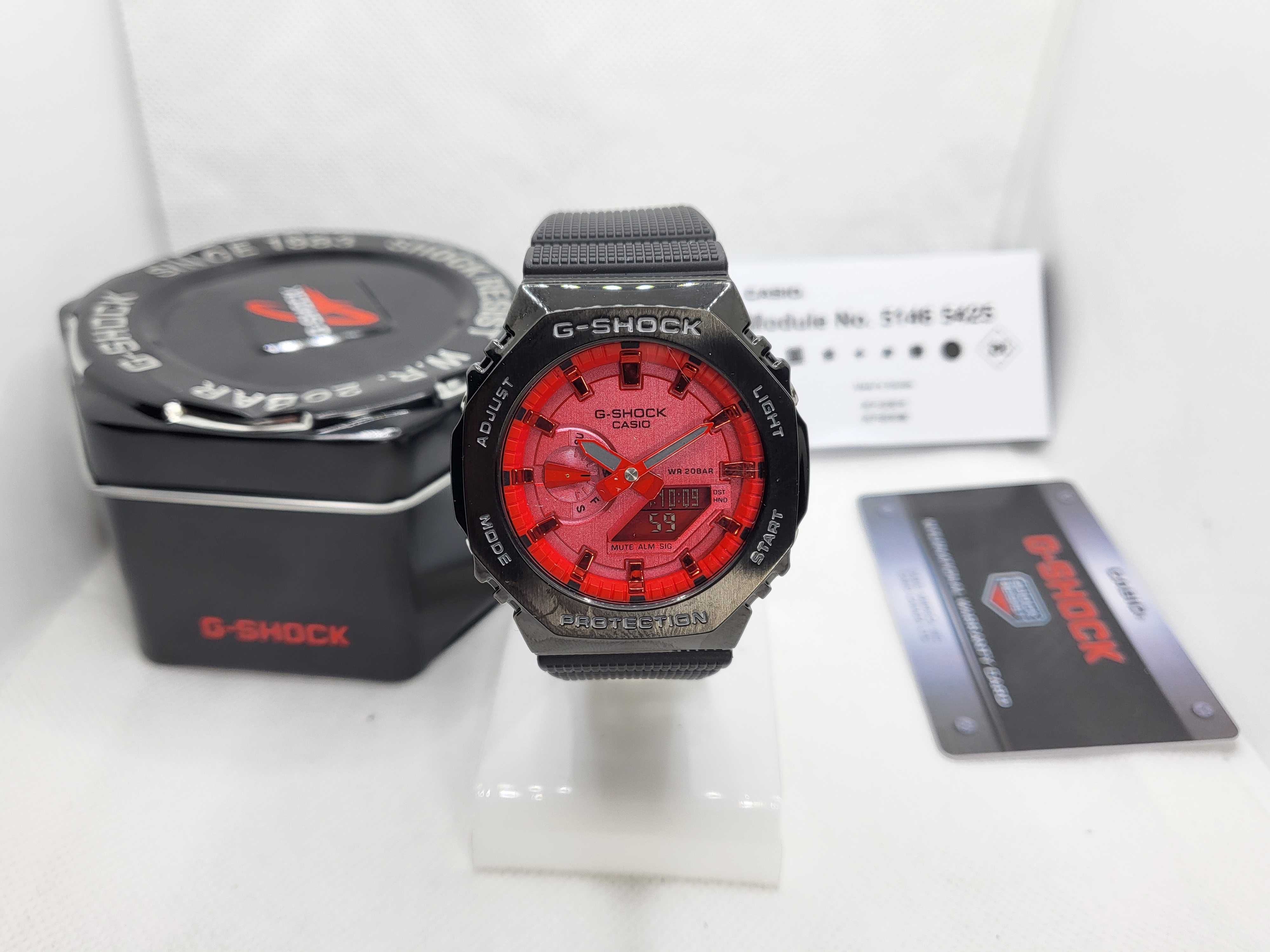 CEAS Casio g shock gm-B2100 4AER RED Metal , NOU, Garantie 2 ANI