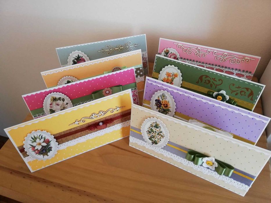 Картички с цветя РЪЧНА изработка