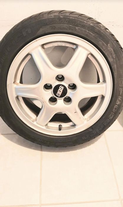 4x jante+anvelope BBS Golf 3 GTI, VR6, 6,5x15 ET 43, 5x100, 195/50 R15