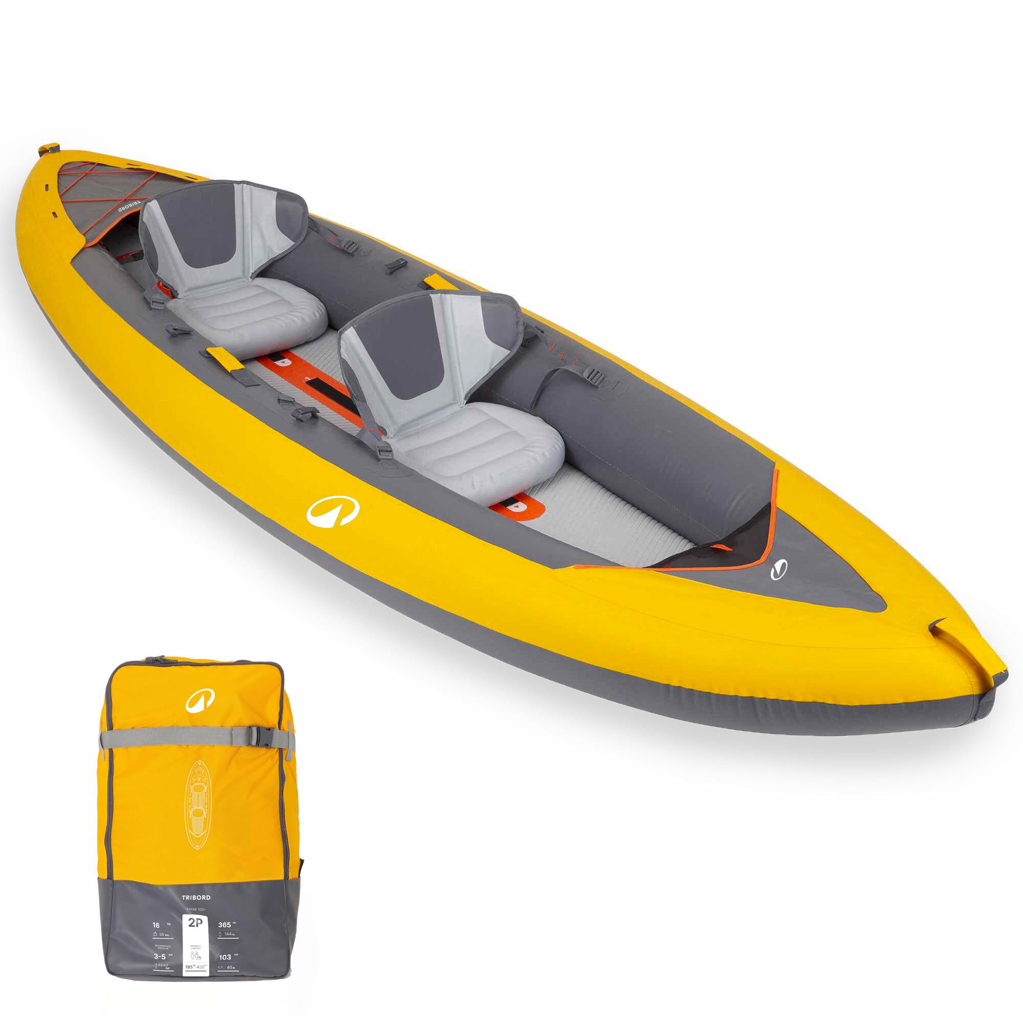 Caiac-canoe gonflabil 2 locuri - produs resigilat (nou) Decathlon