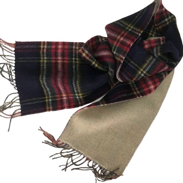 Теплый шарф в клетку