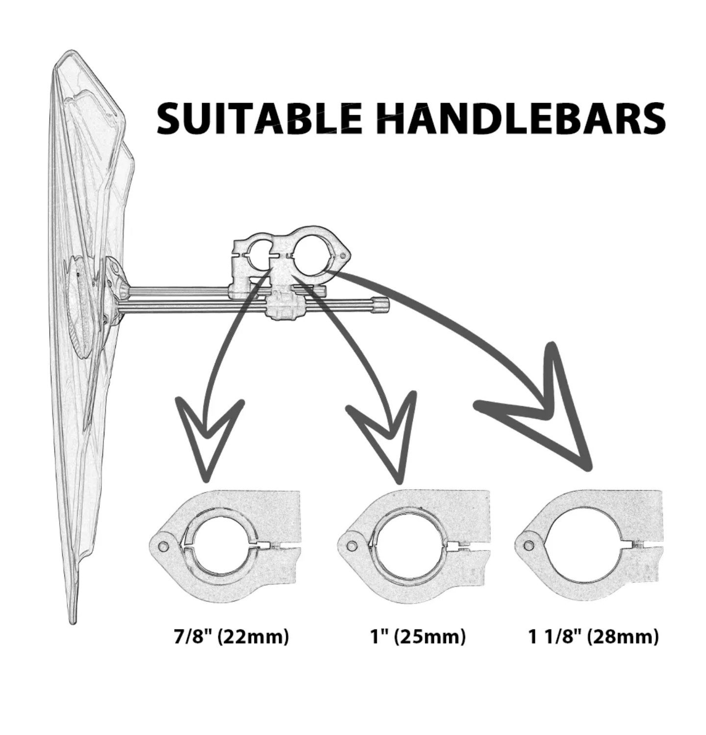 Parbriz moto touring Universal vânt