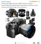 Camera video vlogging, camera digitala foto 4k Ultra HD, G-Anica S100