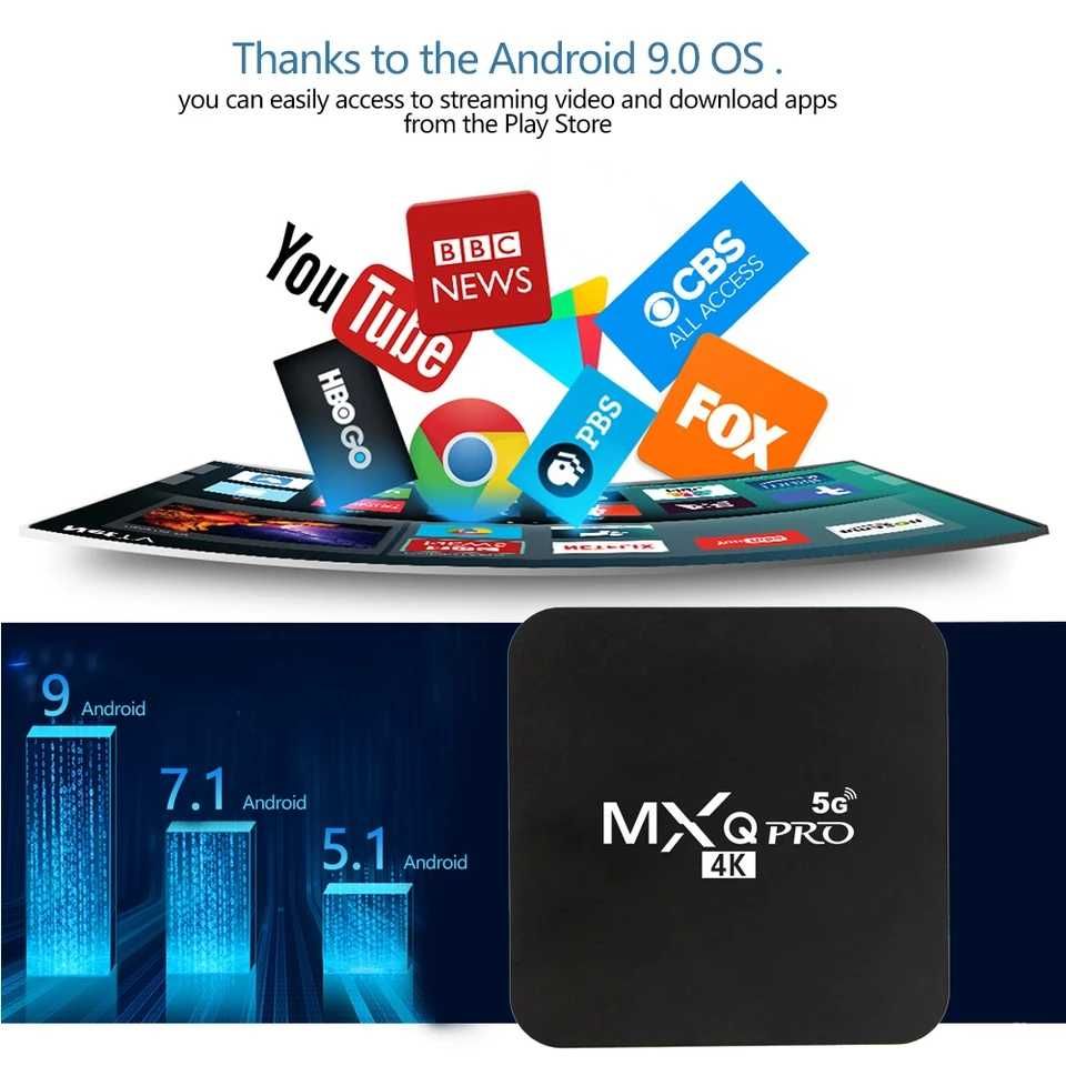 Онлайн телевизия 8GB/128GB MXQ PRO ,TV BOX Android TV Смарт тв бокс