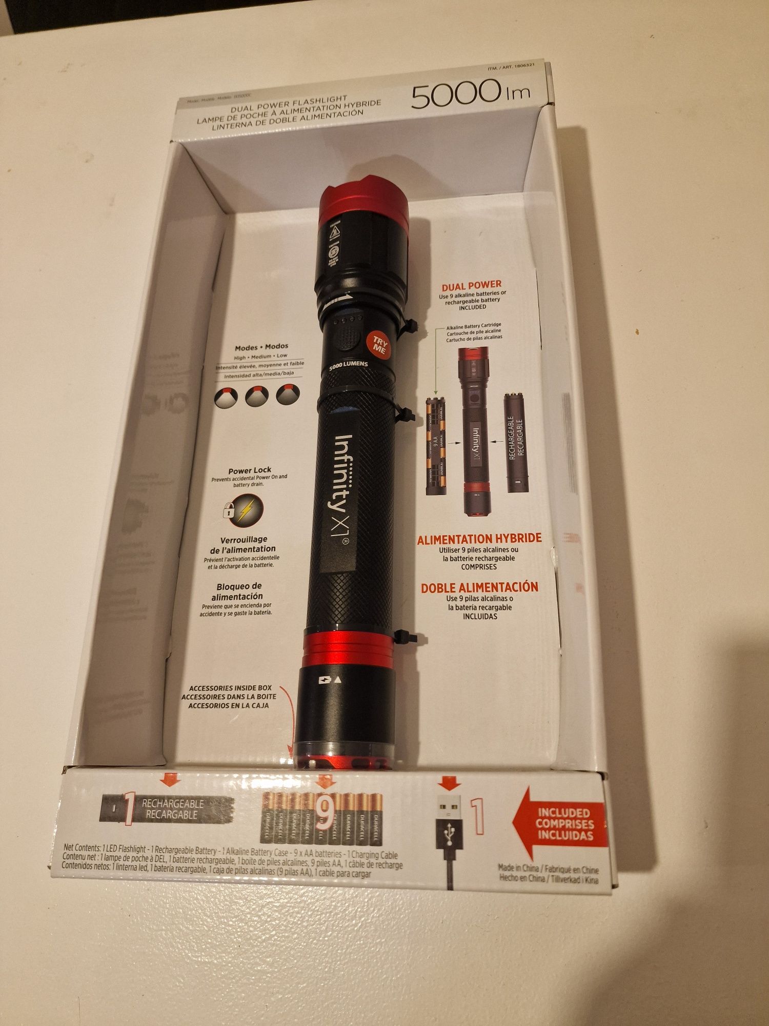 Lanterna Infinity X1 Dual Power 5000 lumeni