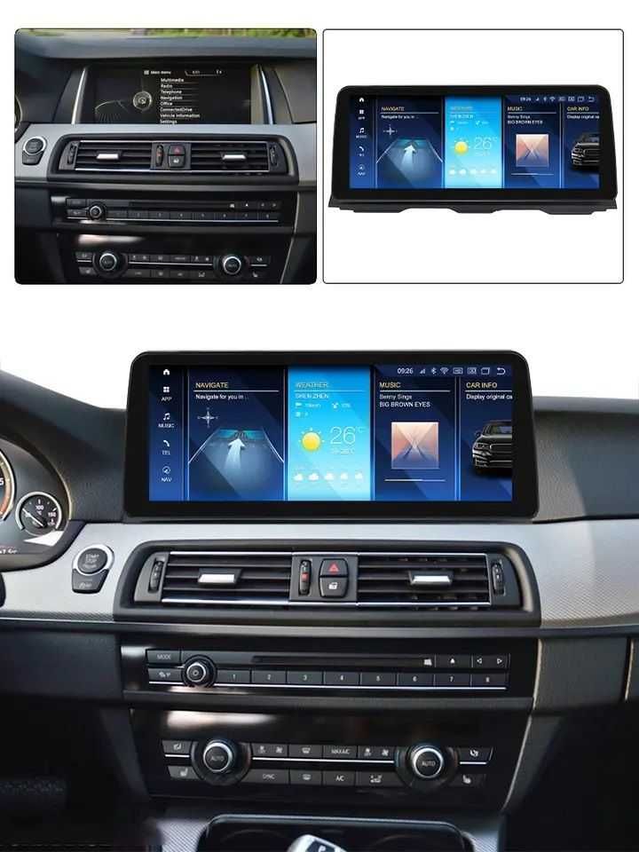 Navigatie Bmw F10 Seria 5 Android 12 - Display 12.3'' - Carplay, 4G