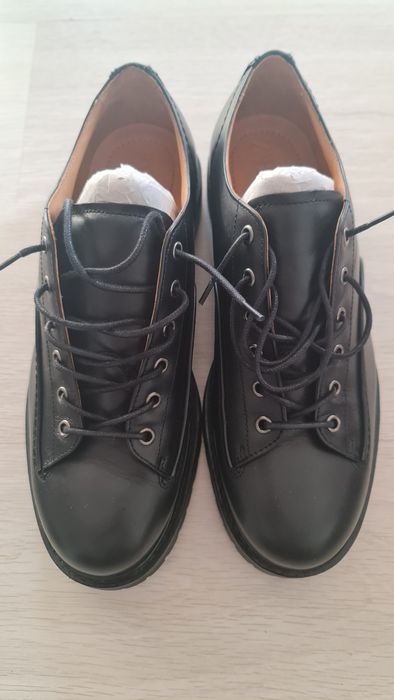 Pantofi Zara piele naturală negru 45