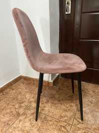 Vand scaune catifea roz pudră