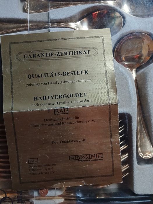 Cadou Craciun ,Set tacâmuri aurite