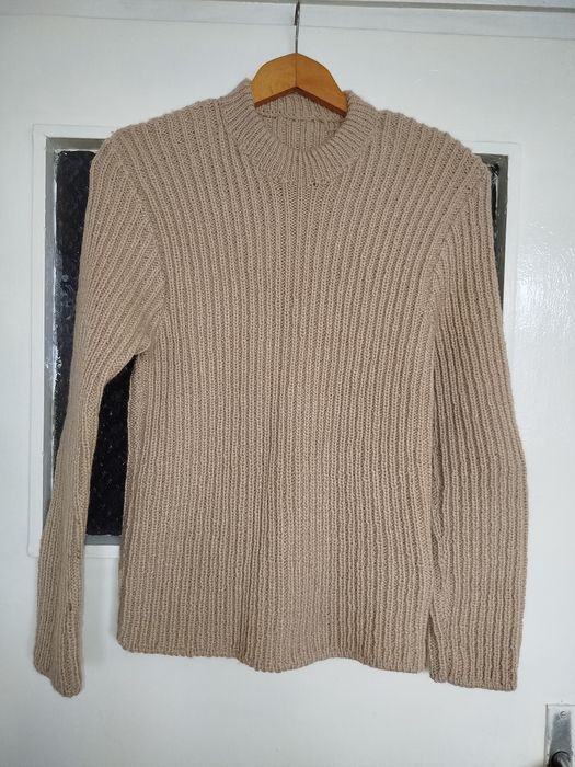 Памучна ръчно плетена блуза л размер