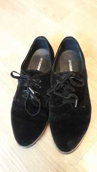 Pantofi negri catifea Graceland Deichmann marime 36