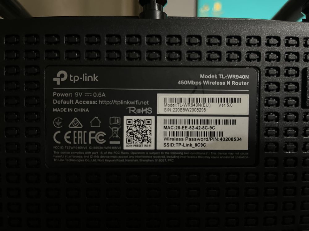 Router wireless Tp-Link WR940N in stare perfecta, ca nou WiFi