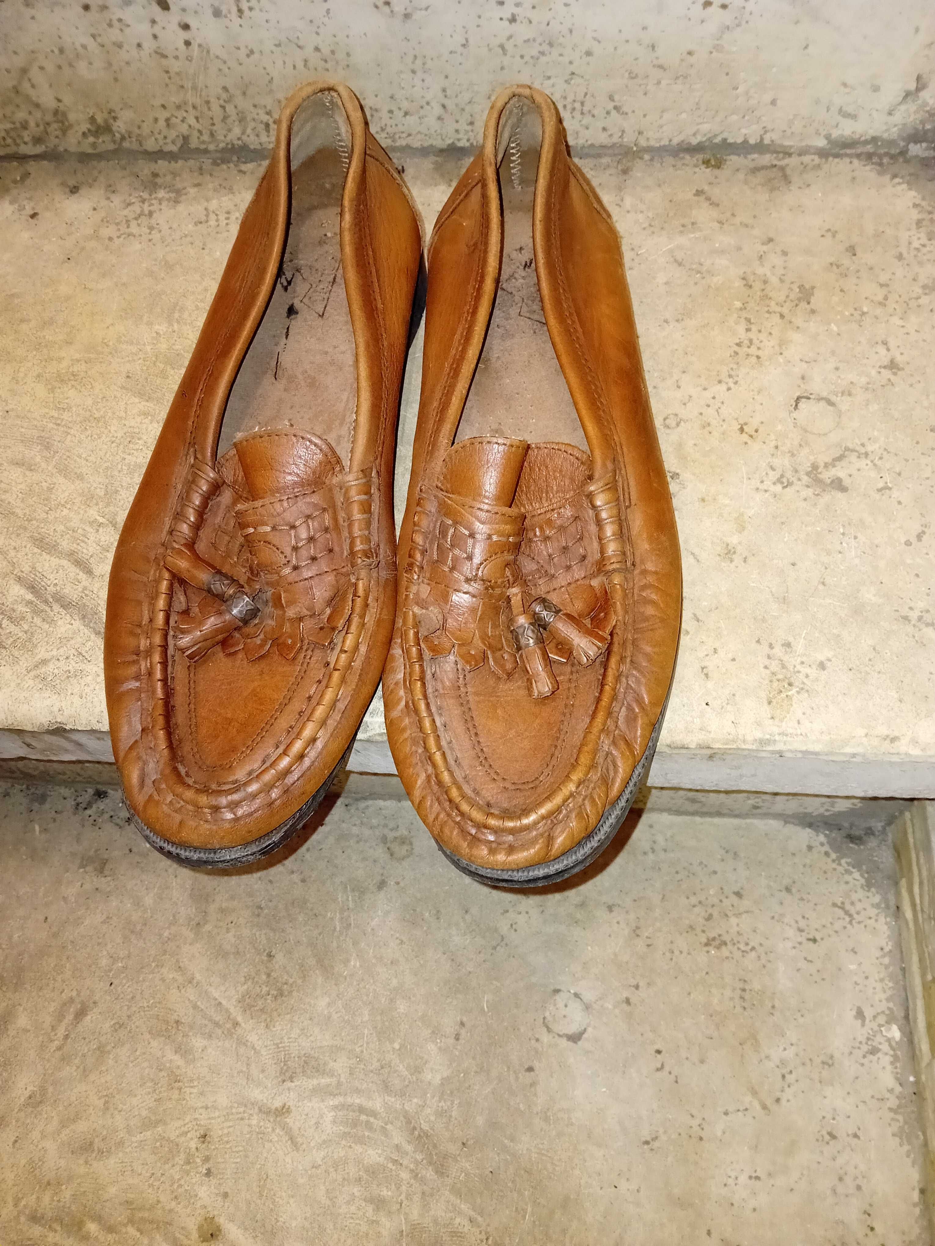 Мокасини made in Italy.Естествена кожа.Шита подметка.