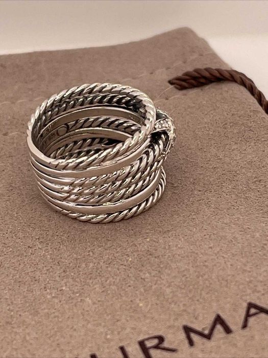 David Yurman оригинален пръстен с диаманти
