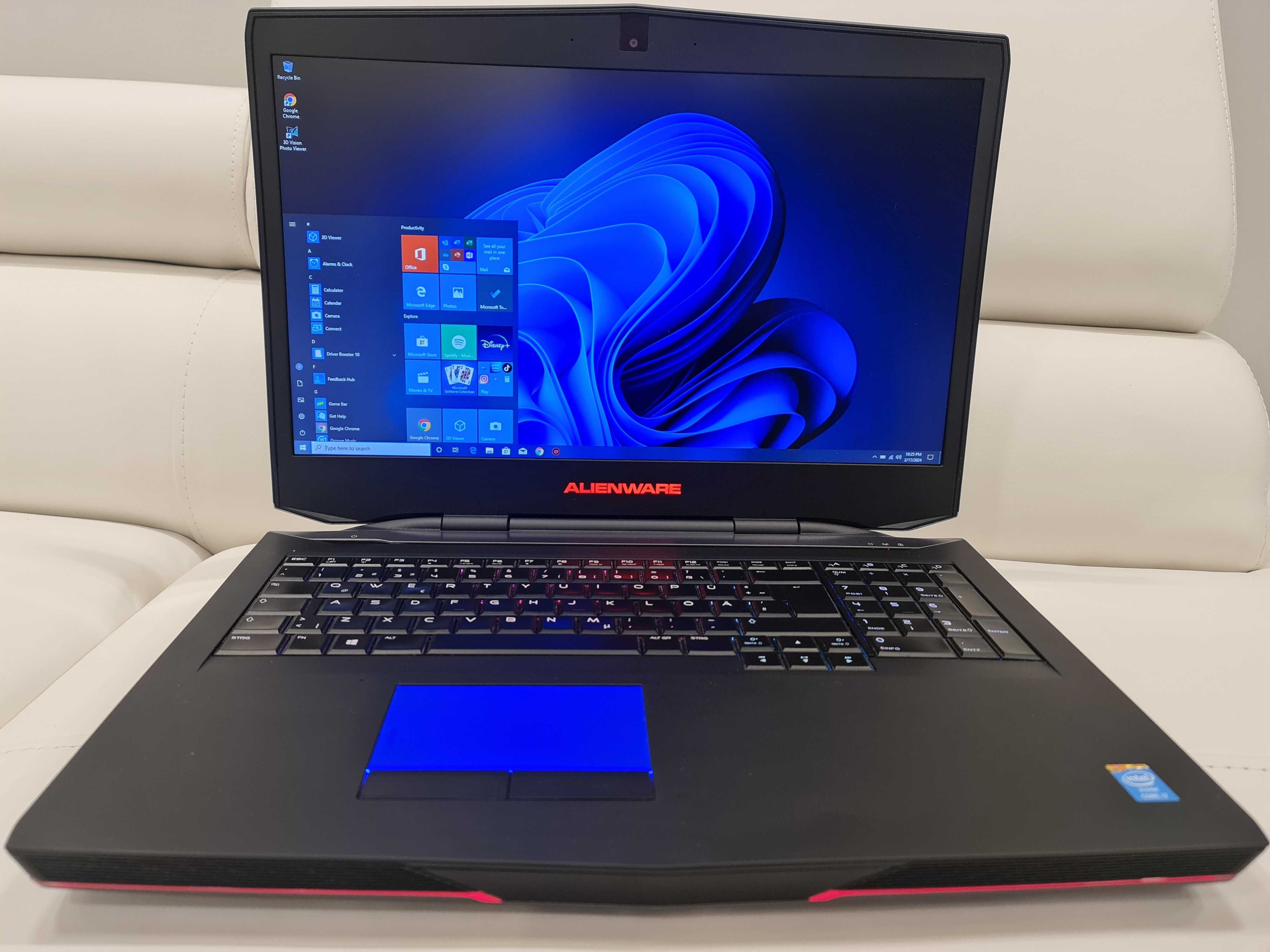 Laptop gaming ALIENWARE 17" ,intel core i7-4,5 ghz ,video 6 GB nvidia