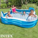 Надуваем басейн с 4 седалки и поставки за чаши INTEX семеен  басейни