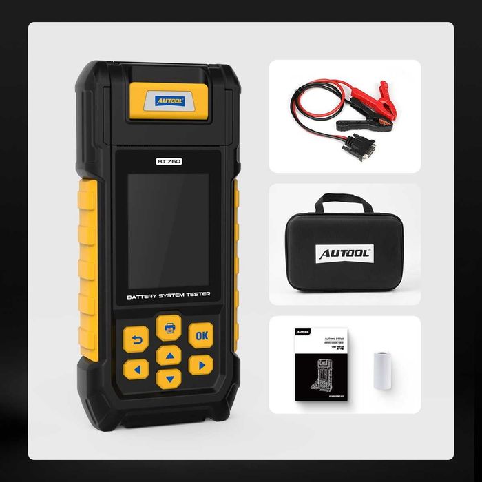 Тестер за акумулатор с принтер, AUTOOL BT760