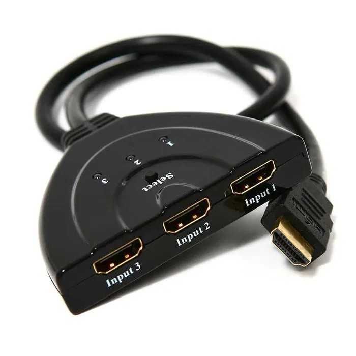 HDMI сплитер, суич (разклонител) 3 входa и 1 изход + Гаранция