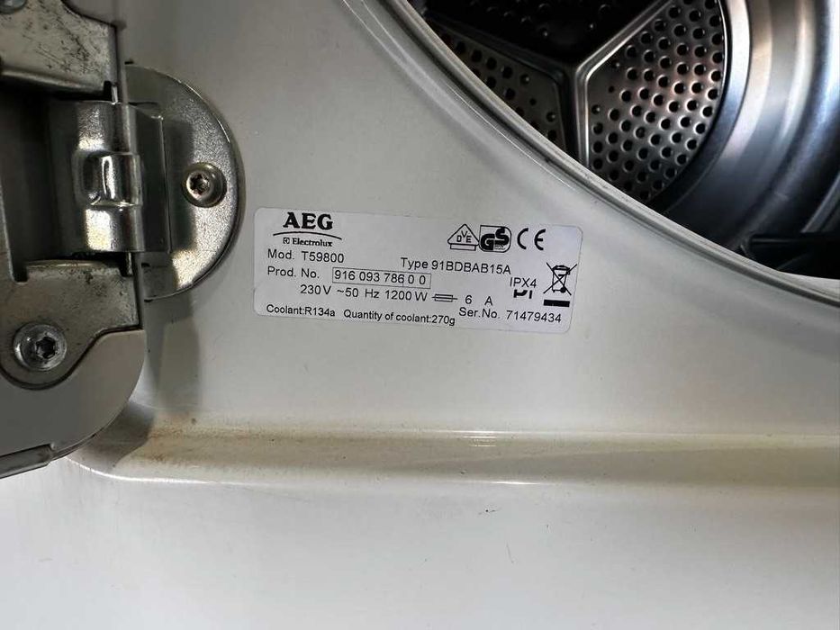 Сушилня AEG Lavatherm T59800 – 8 кг, термопомпена, клас А+ (М30)